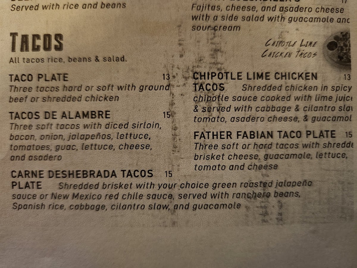 Old Mill Restaurant Menu - Image 2